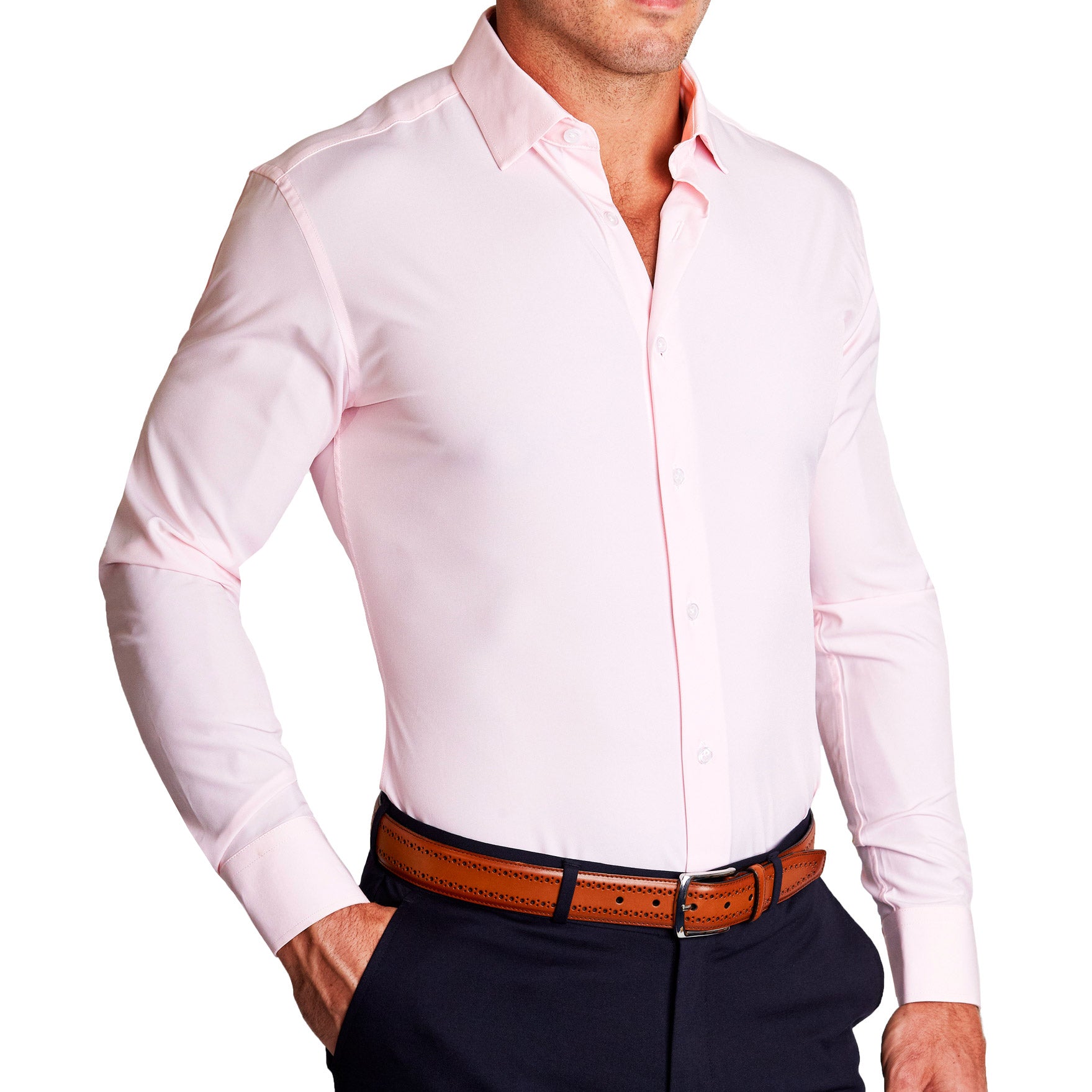 pink dress shirt for men